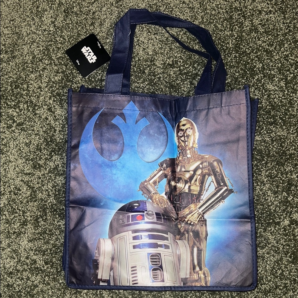 NWT Reusable Star Wars Tote Bag – R2-D2 & C-3PO